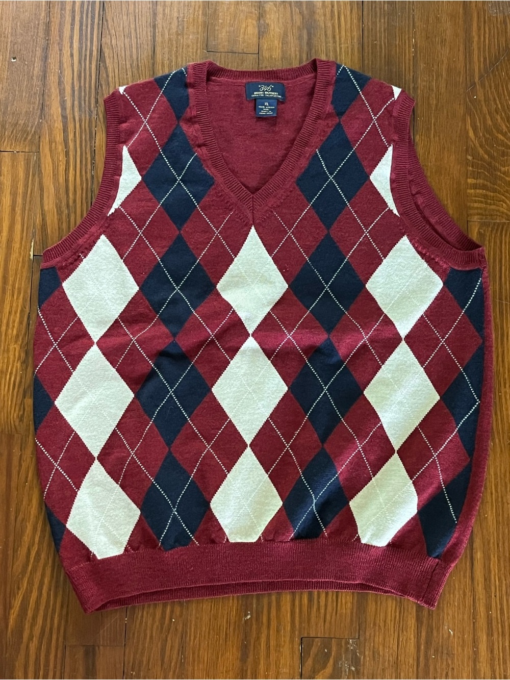 Brooks Brothers 346 Vintage Men’s XL Merino Wool Argyle Sweater Vest
